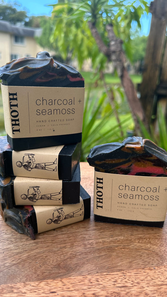 “THOTH” Seamoss + Charcoal soap - Naturally Lyfted 